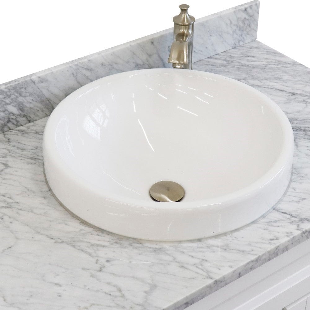 Bellaterra 37" Single sink vanity in White finish