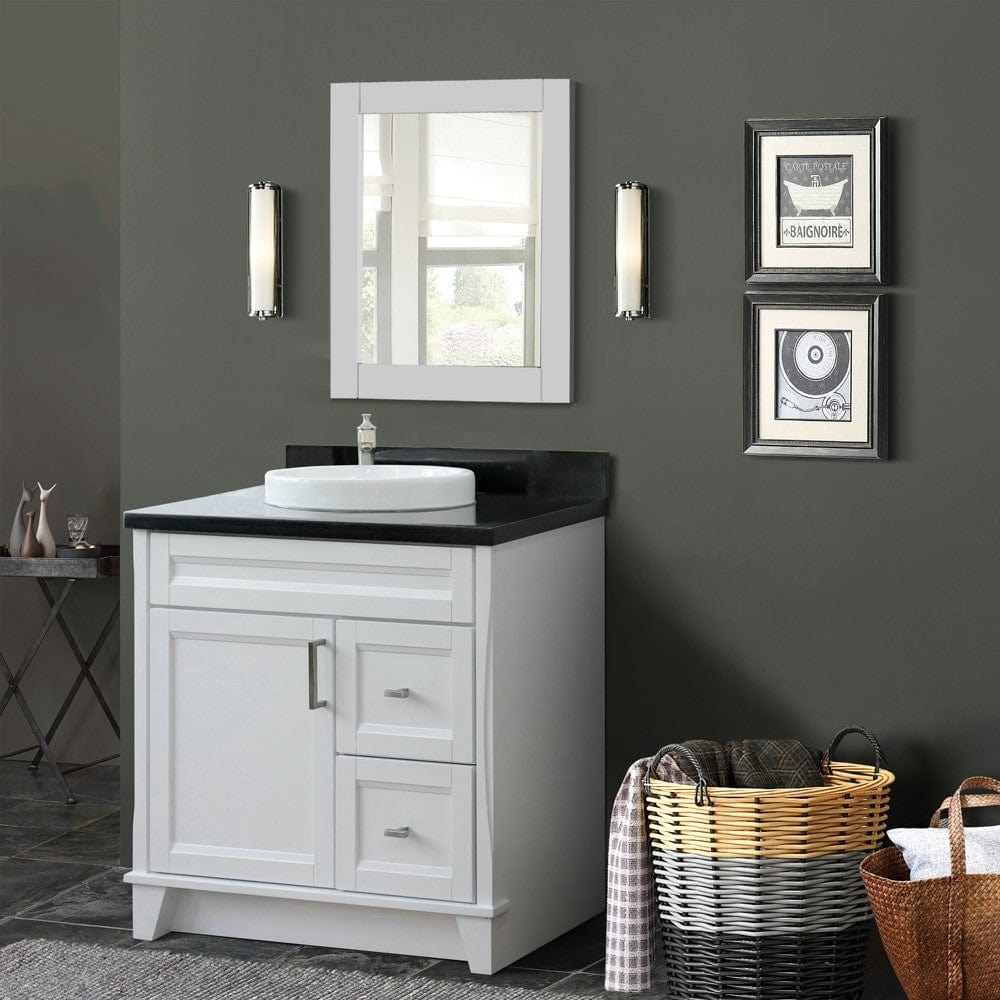 Bellaterra 37" Single sink vanity in White finish
