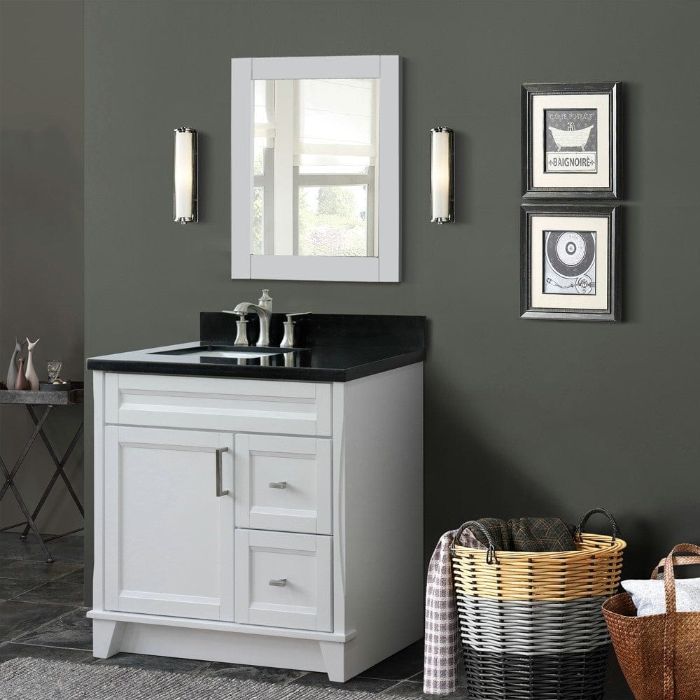 Bellaterra 37" Single sink vanity in White finish