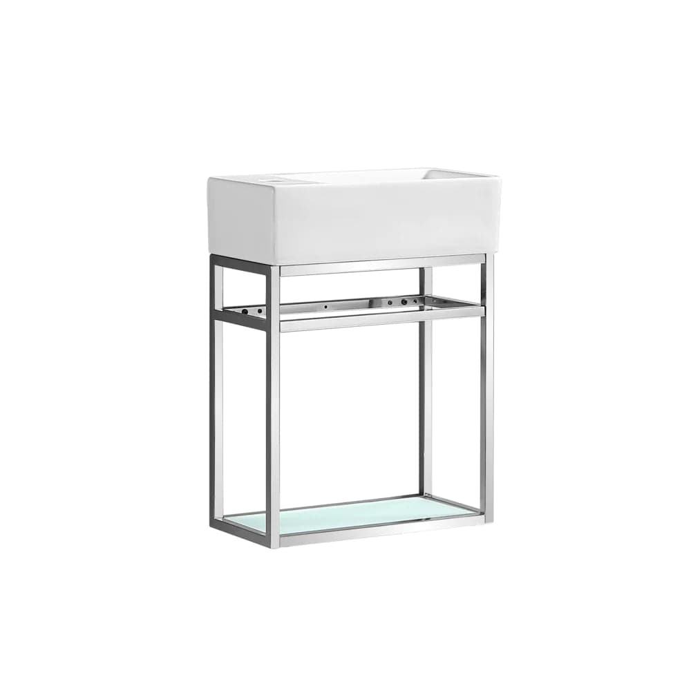 Swiss Madison Pierre 19.5 Single, Metal Frame, Open Shelf, Bathroom Vanity