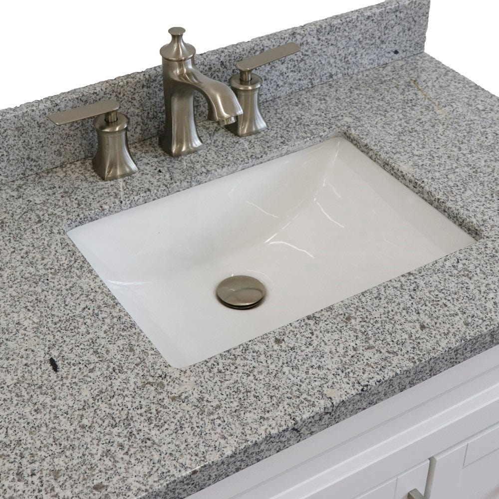 Bellaterra 37" Single sink vanity in White finish