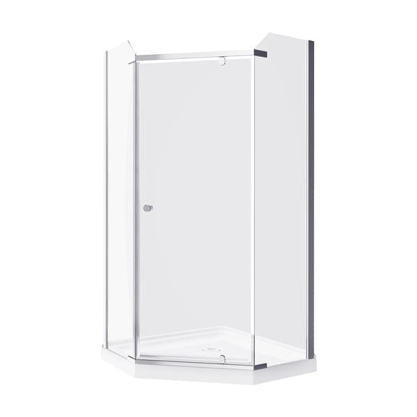 A&E Bath & Shower Nevada-NW Neo Angle Shower Enclosure Kit Without Walls
