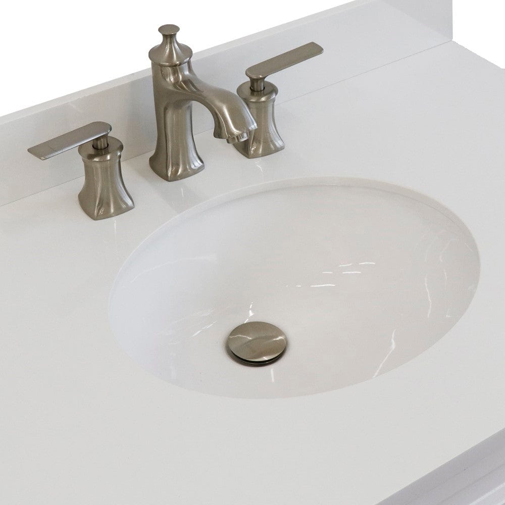Bellaterra 37" Single sink vanity in White finish