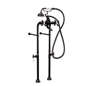 Cambridge Plumbing Clawfoot Tub Freestanding British Telephone Faucet & Hand Held Shower Combo
