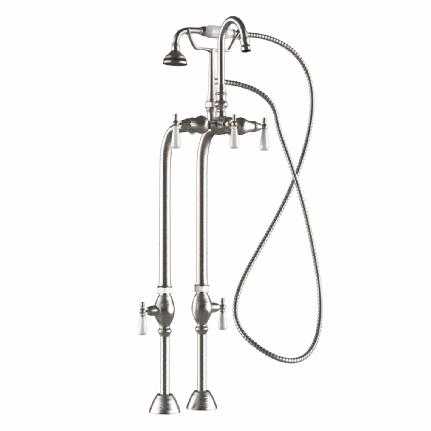 Cambridge Plumbing Clawfoot Tub Freestanding English Telephone Gooseneck Faucet & Hand Held Shower Combo