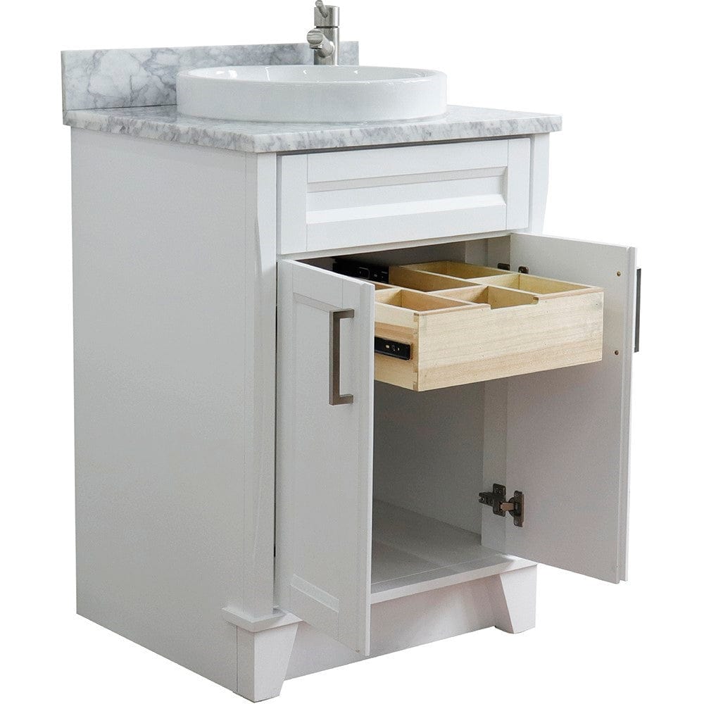 Bellaterra 25" Single Sink Vanity in White Finish