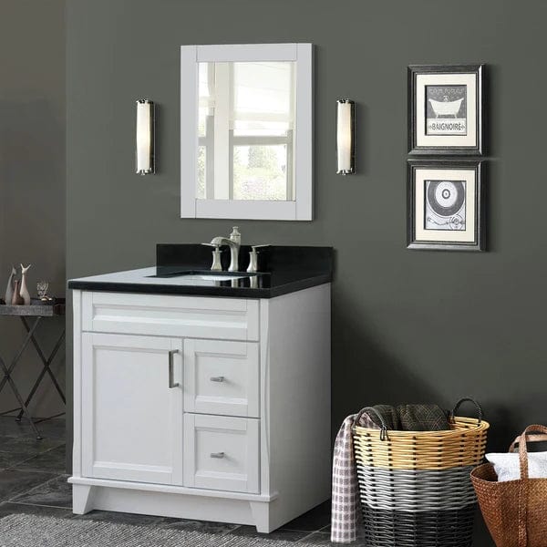 Bellaterra 37" Single sink vanity in White finish