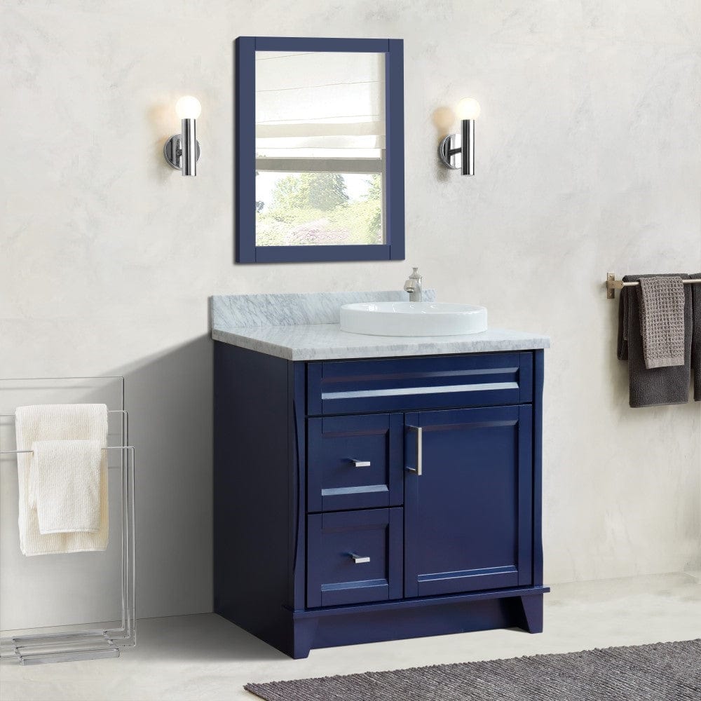 Bellaterra 37" Single sink vanity in Blue finish