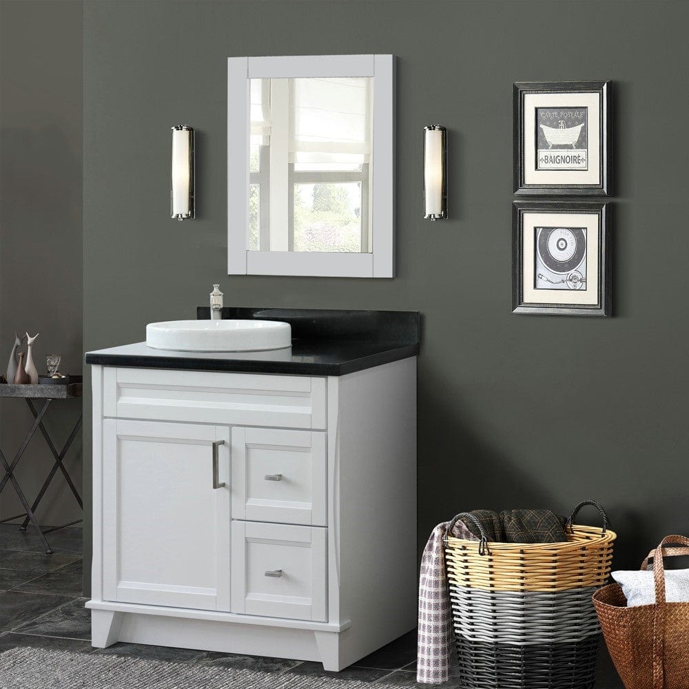 Bellaterra 37" Single sink vanity in White finish