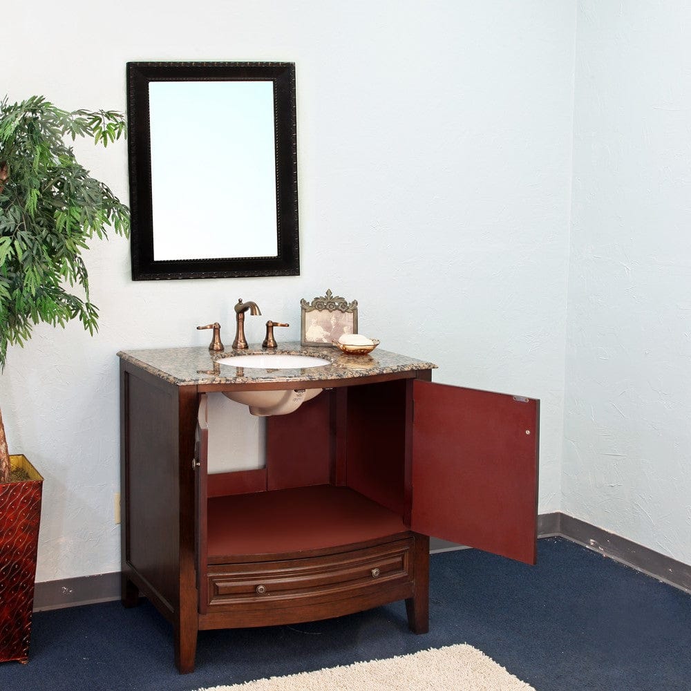 Bellaterra 36 in Single sink vanity-wood-dark walnut 602205
