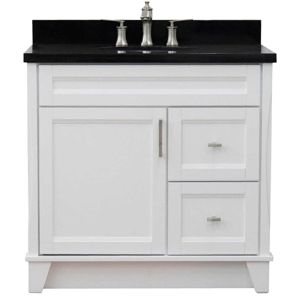 Bellaterra 37" Single sink vanity in White finish