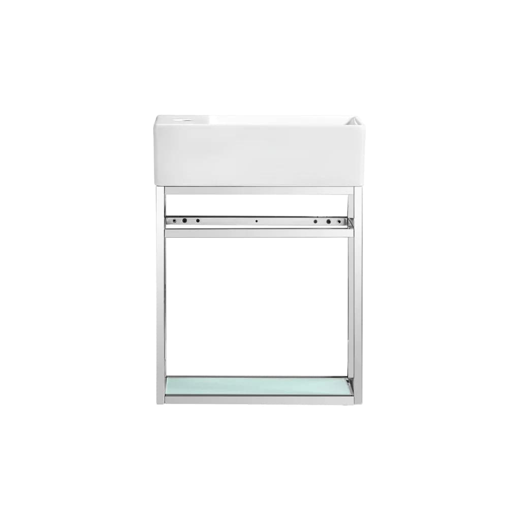 Swiss Madison Pierre 19.5 Single, Metal Frame, Open Shelf, Bathroom Vanity