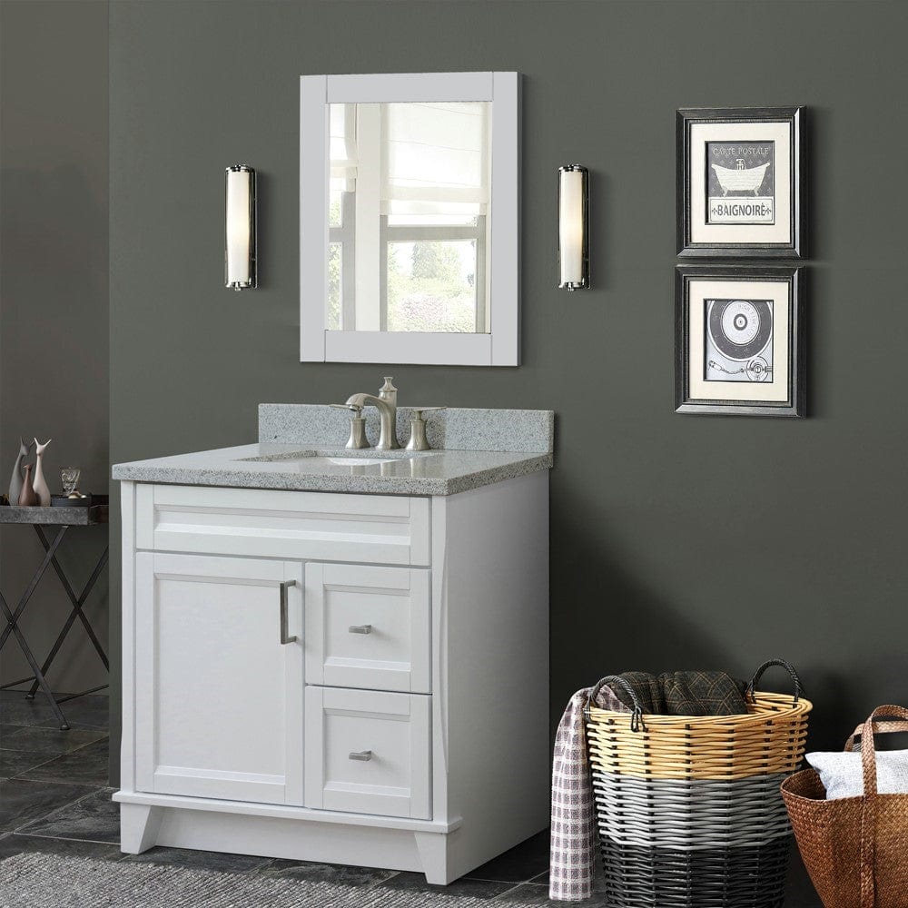 Bellaterra 37" Single sink vanity in White finish