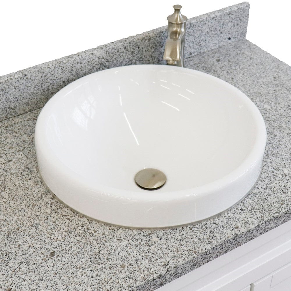 Bellaterra 37" Single sink vanity in White finish