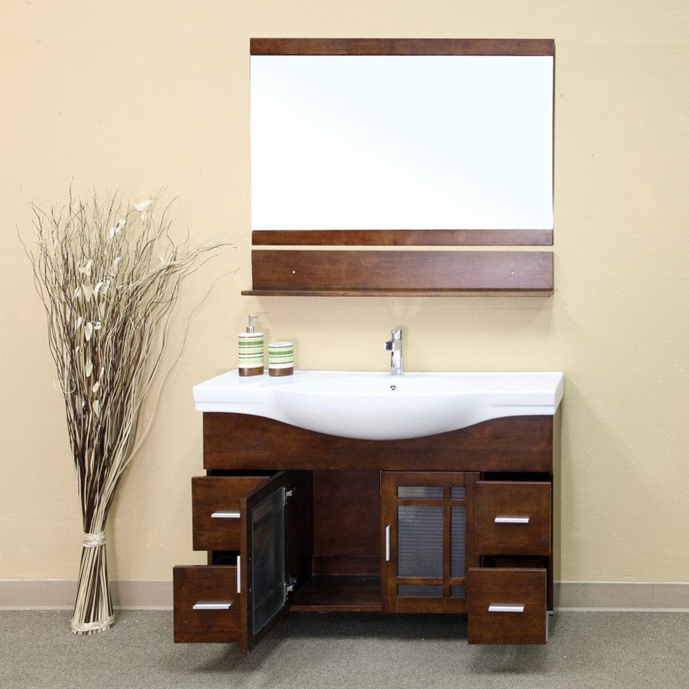 Bellaterra 48 in Single sink vanity-wood-walnut 203138