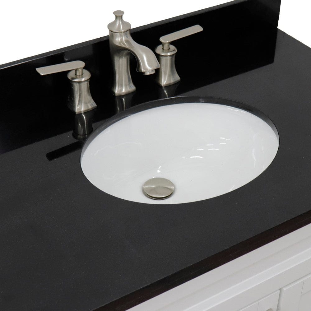 Bellaterra 37" Single sink vanity in White finish