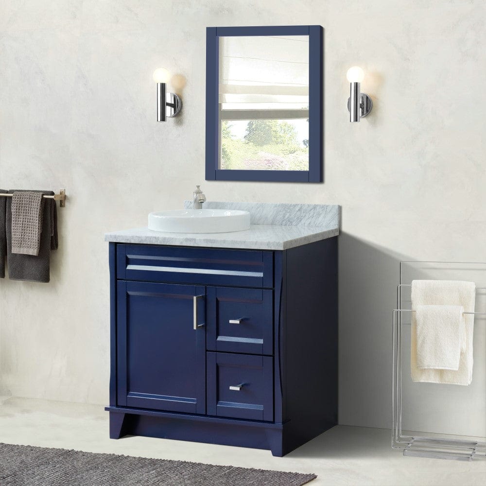 Bellaterra 37" Single Sink Vanity in Blue Finish