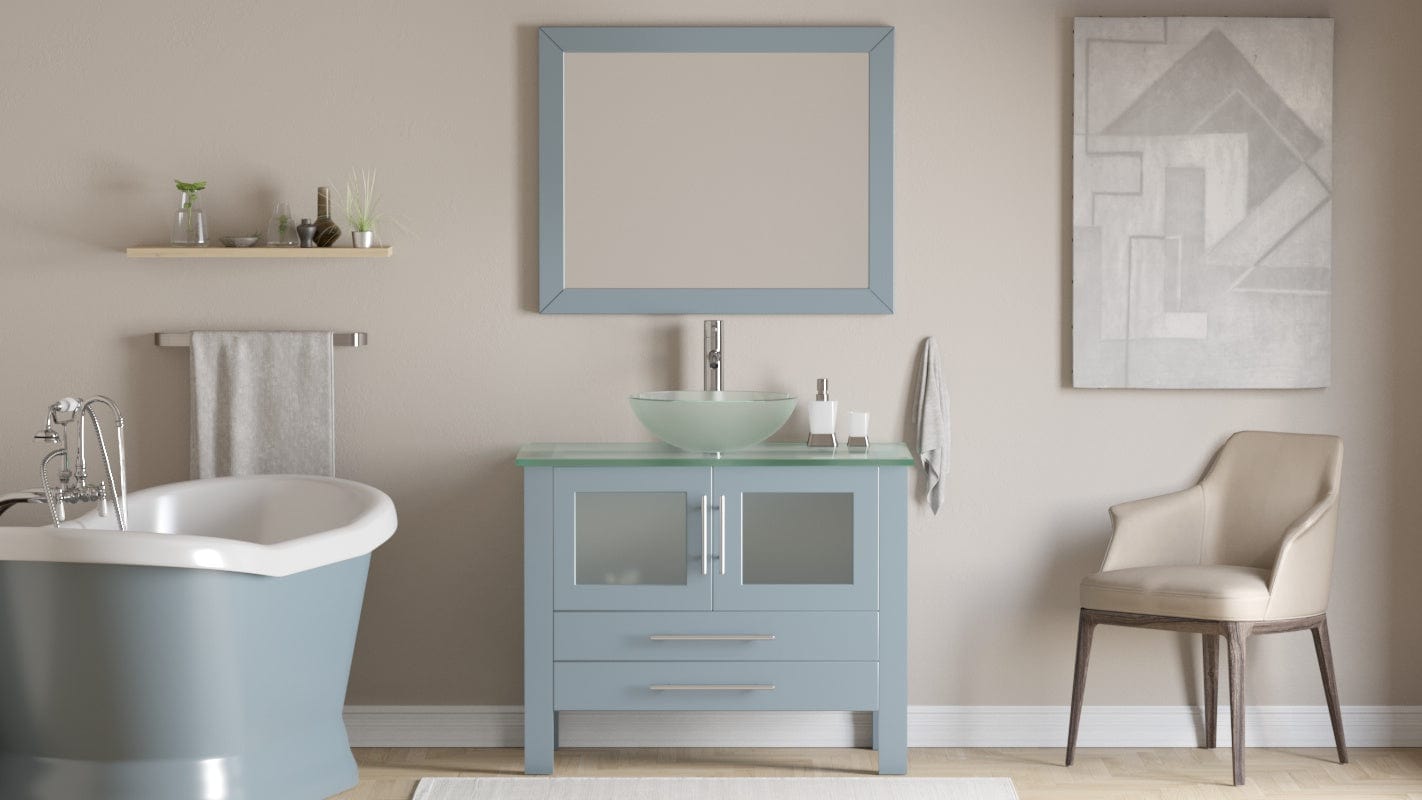 Cambridge Plumbing Complete 36" Gray Vanity Set