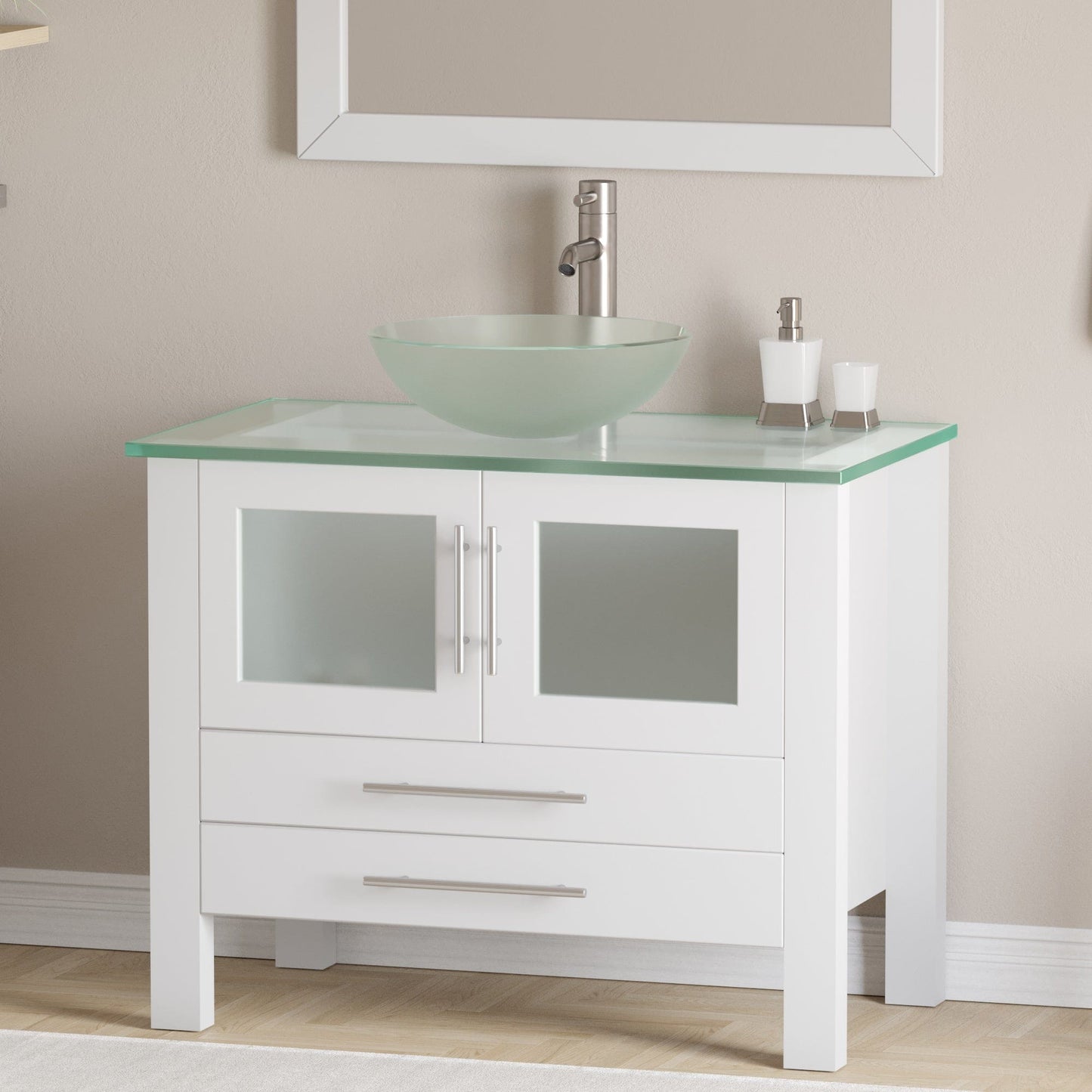 Cambridge Plumbing Complete 36 inch Solid Wood Vanity Set