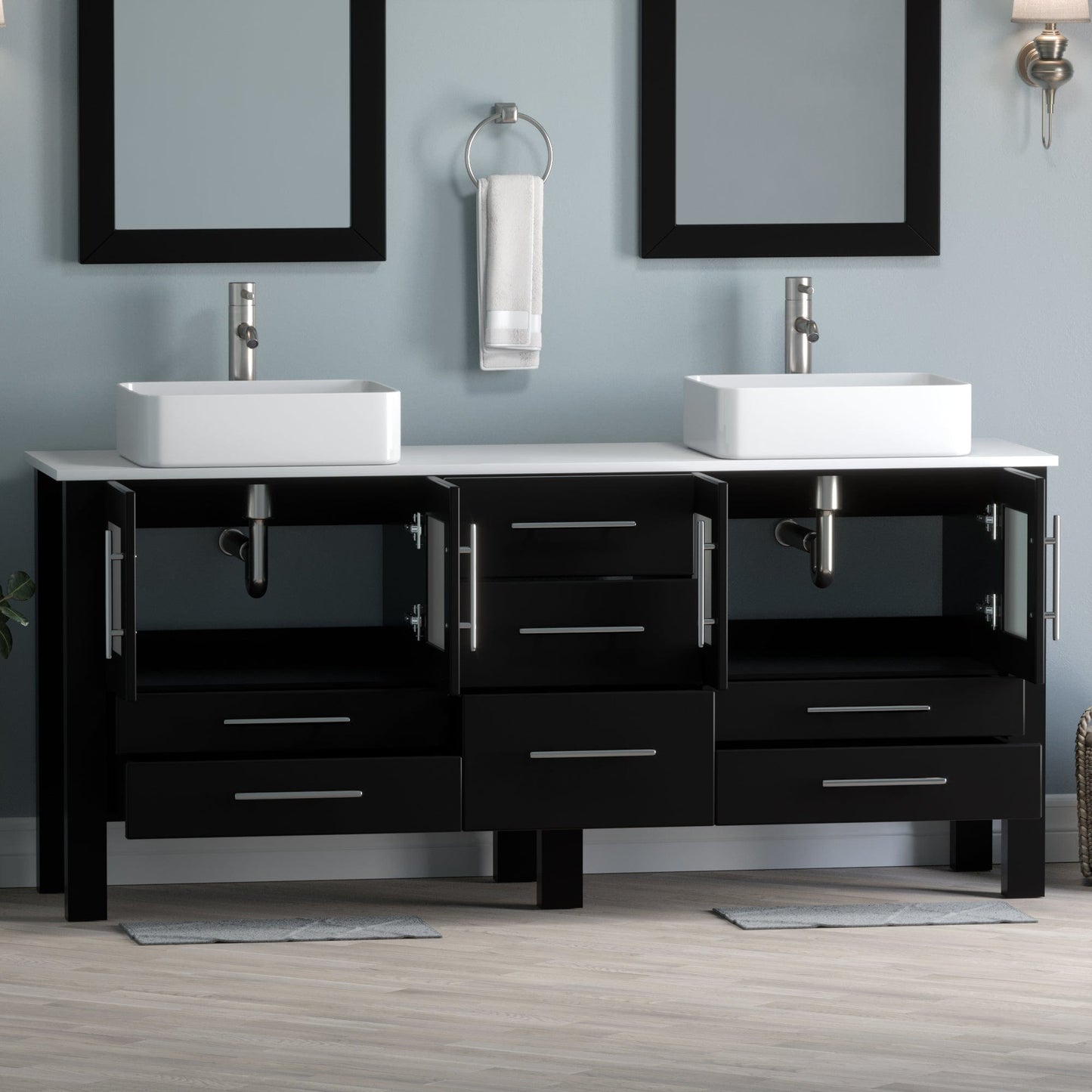 Cambridge Plumbing Complete 71" Espresso Vanity Set