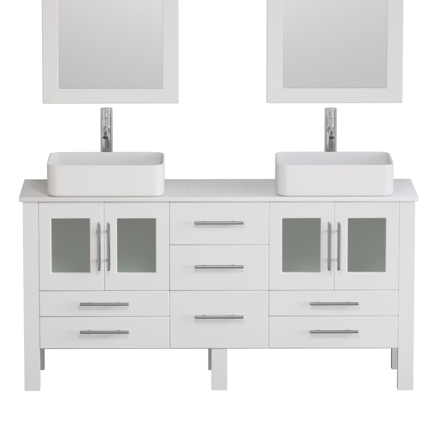 Cambridge Plumbing Complete 71" White Vanity Set