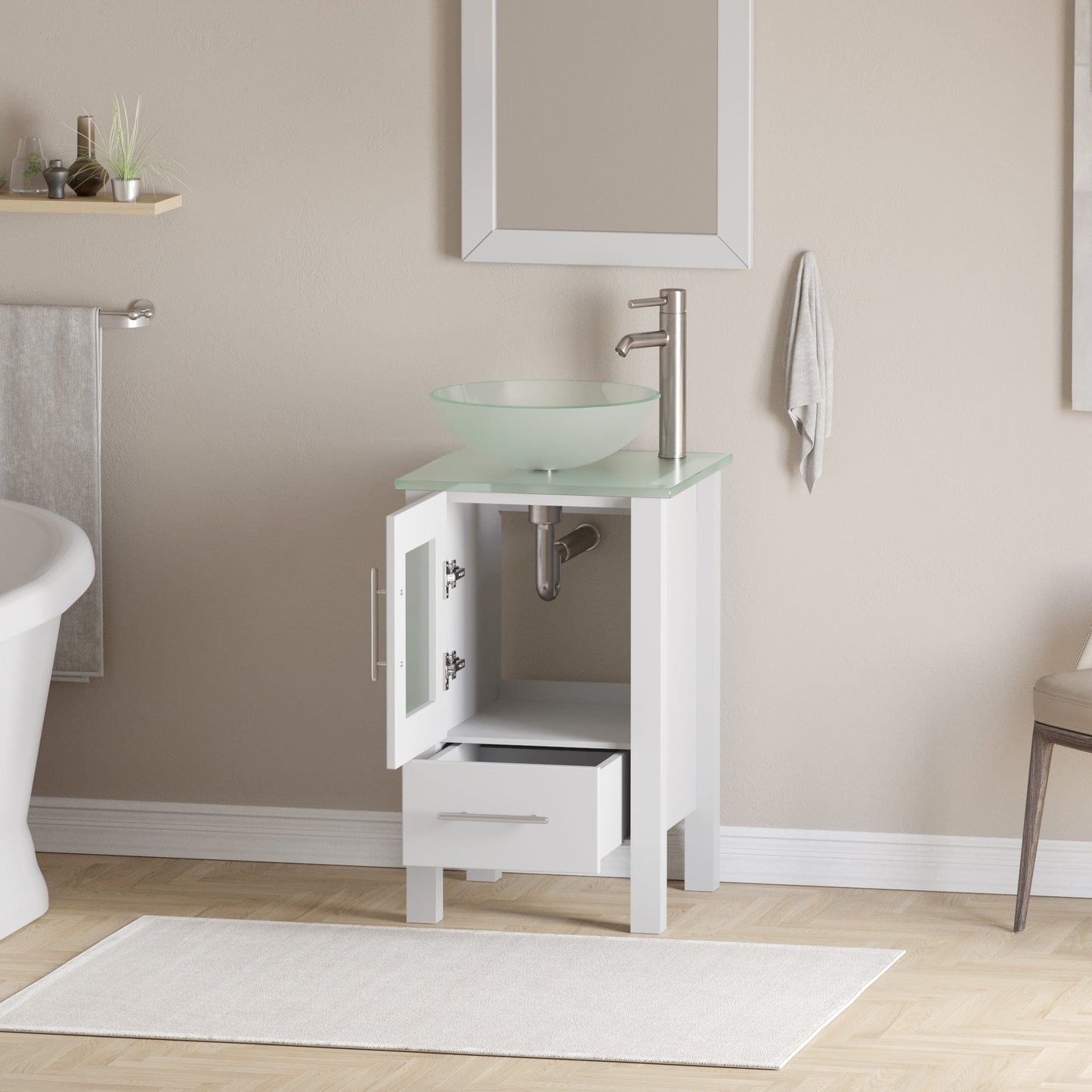 Cambridge Plumbing Complete 18" Wood and Vanity Set