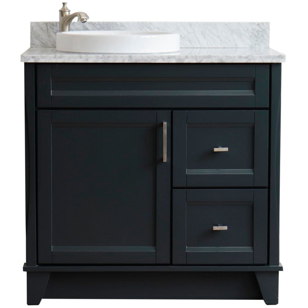 Bellaterra 37" Single sink vanity in Dark Gray finish