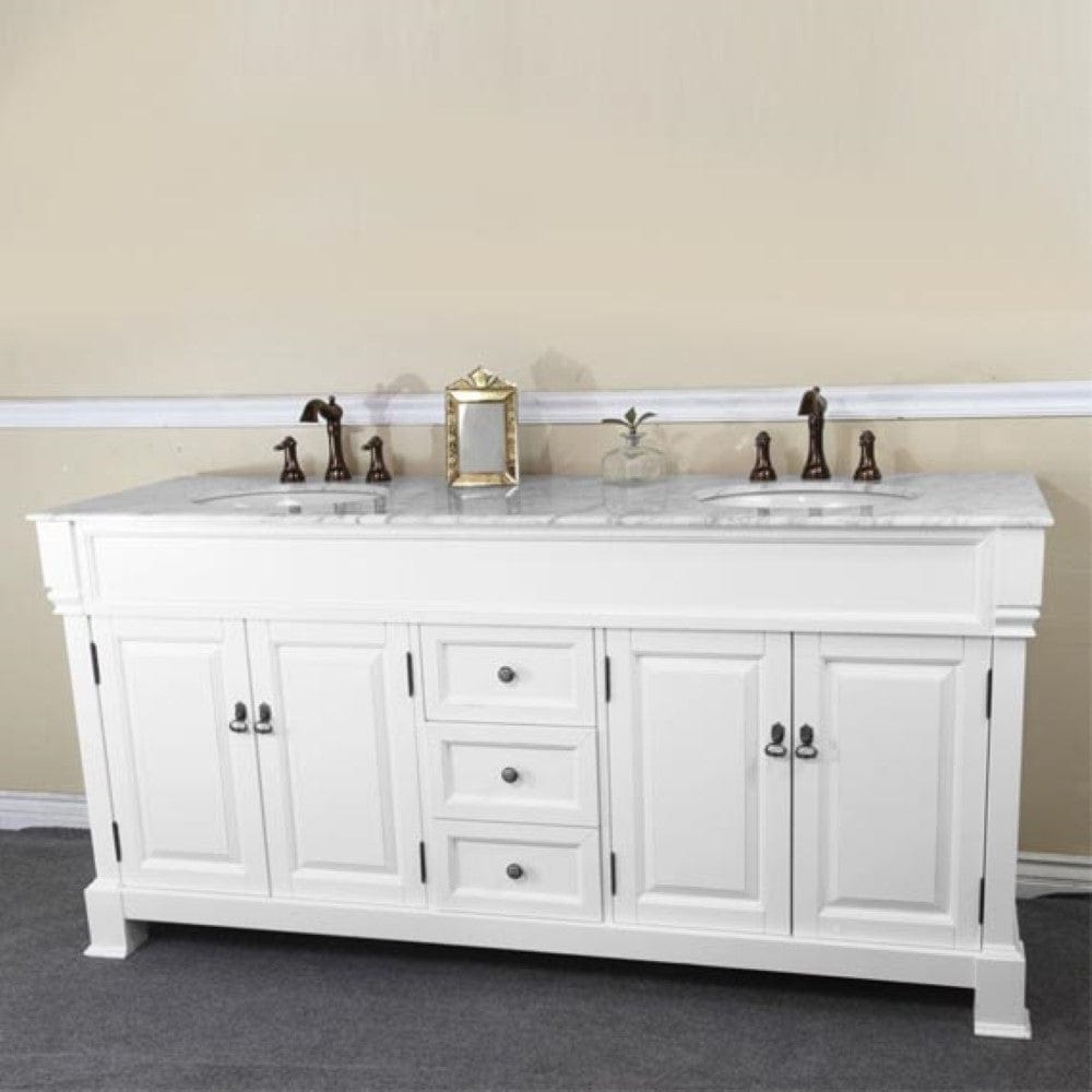 Bellaterra 72 in Double Sink Vanity Wood