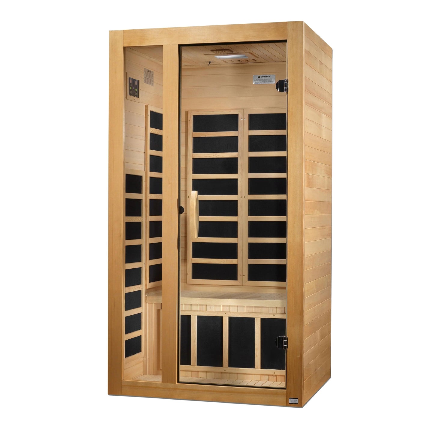 Golden Designs Dynamic Gracia 1-2-person Low EMF (Under 8MG) FAR Infrared Sauna (Canadian Hemlock) DYN-6119-01