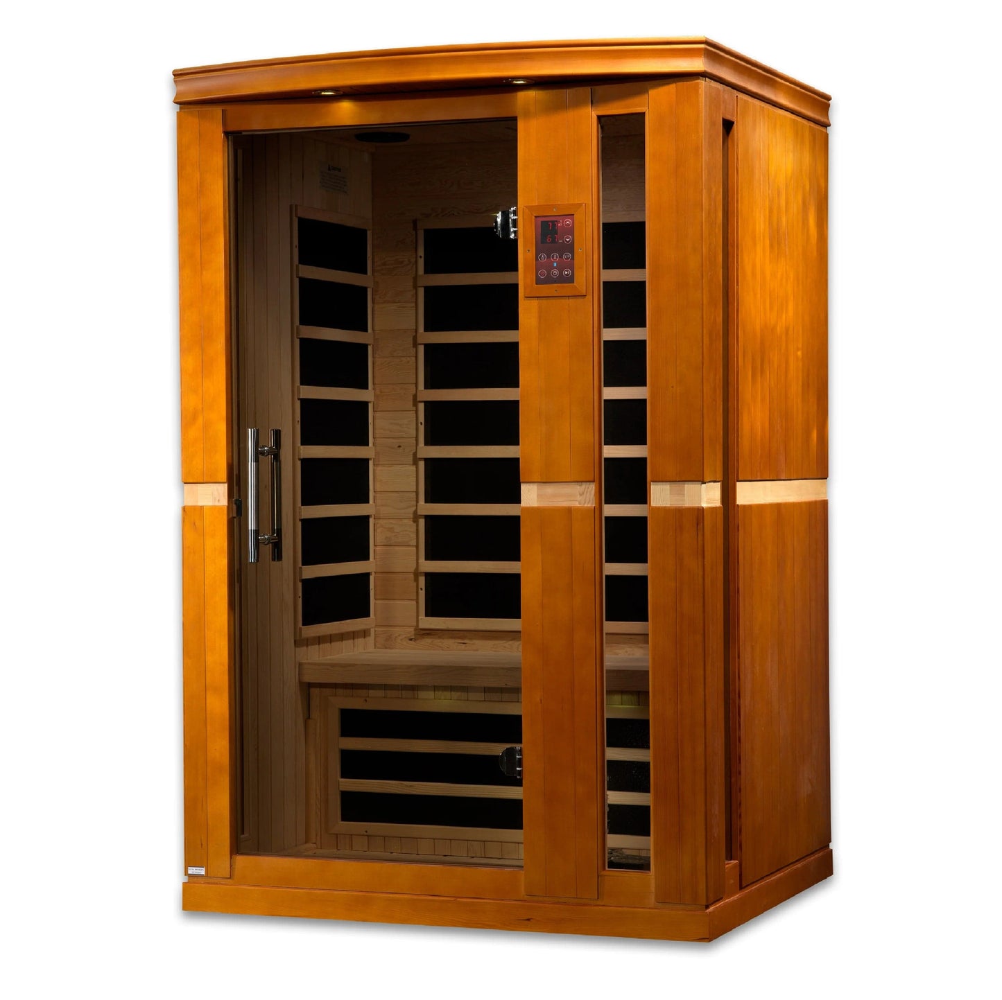 Golden Designs Dynamic Vittoria 2-person Low EMF (Under 8MG) FAR Infrared Sauna (Canadian Hemlock) DYN-6220-01