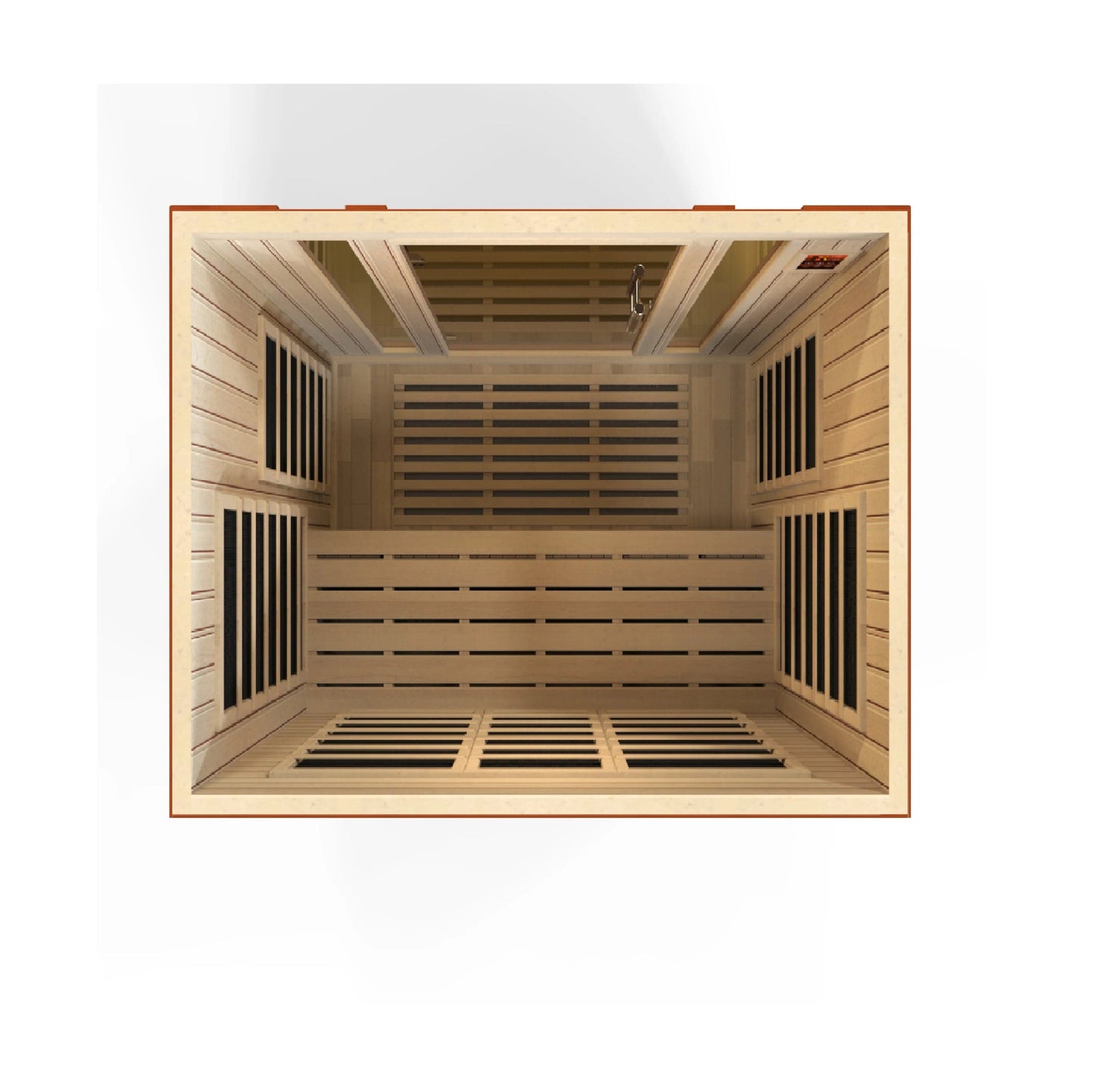 Golden Designs Dynamic Bellagio 3-person Low EMF (Under 8MG) FAR Infrared Sauna (Canadian Hemlock) DYN-6306-02