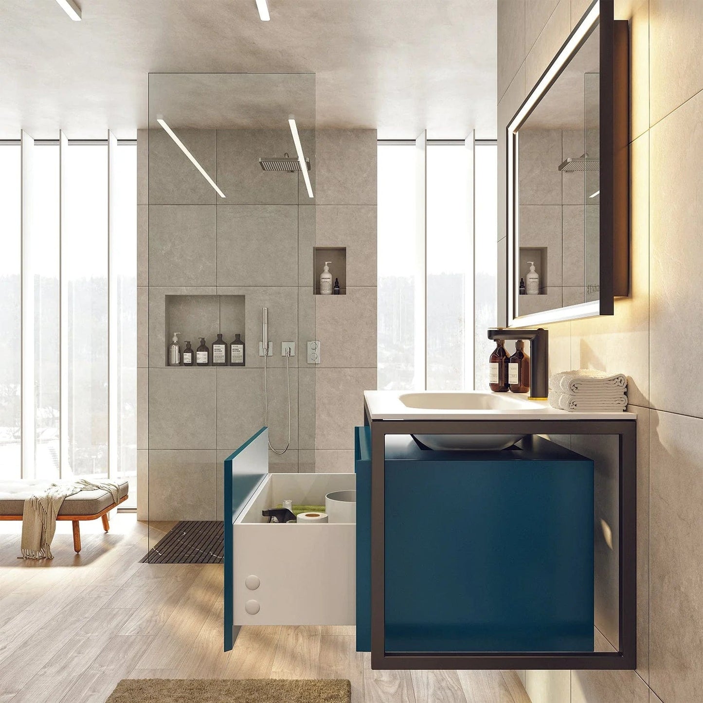 Eviva Modena 32 inch Wall Mounted Bathroom Vanity