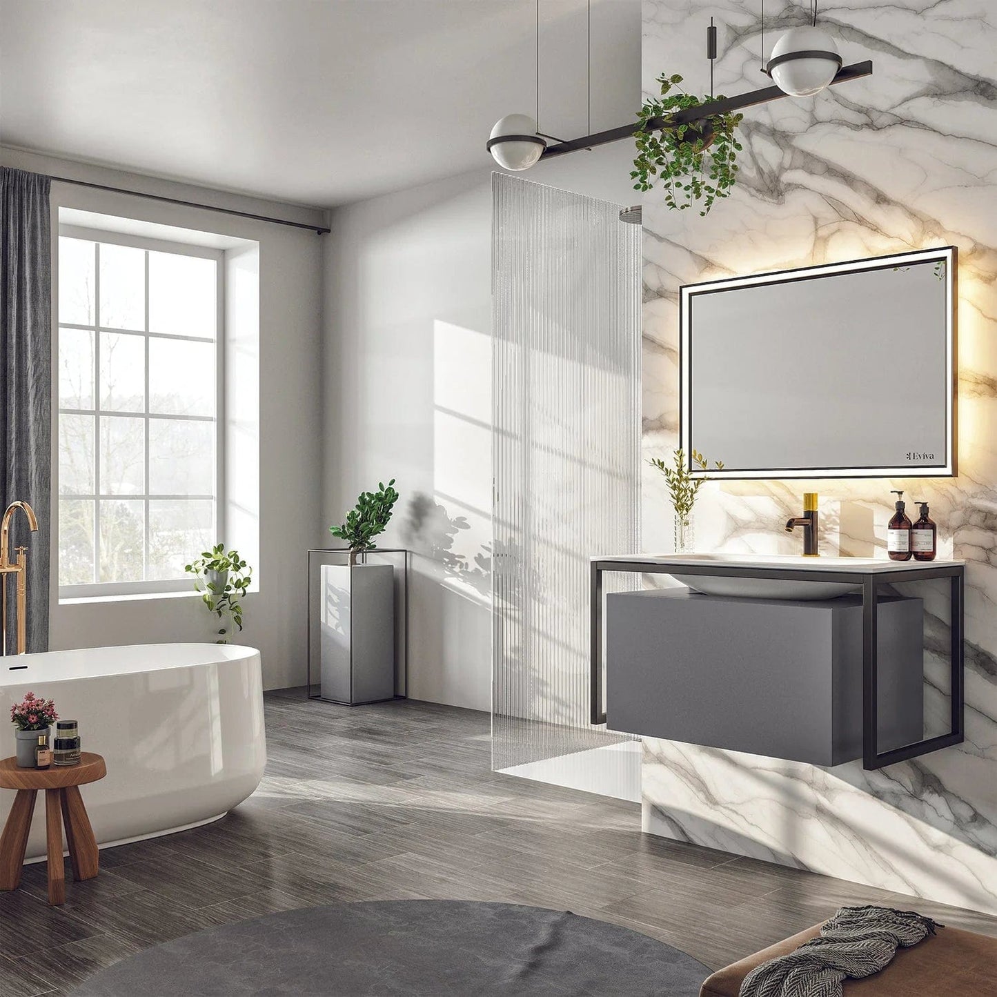 Eviva Modena 32 inch Wall Mounted Bathroom Vanity