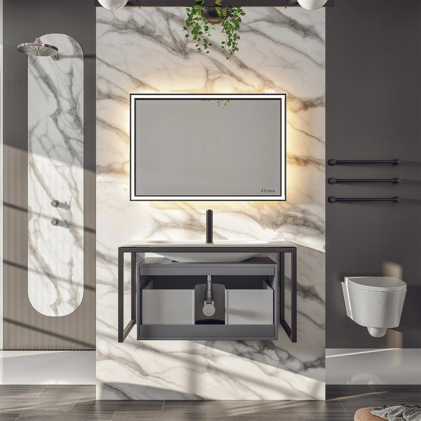 Eviva Modena 32 inch Wall Mounted Bathroom Vanity
