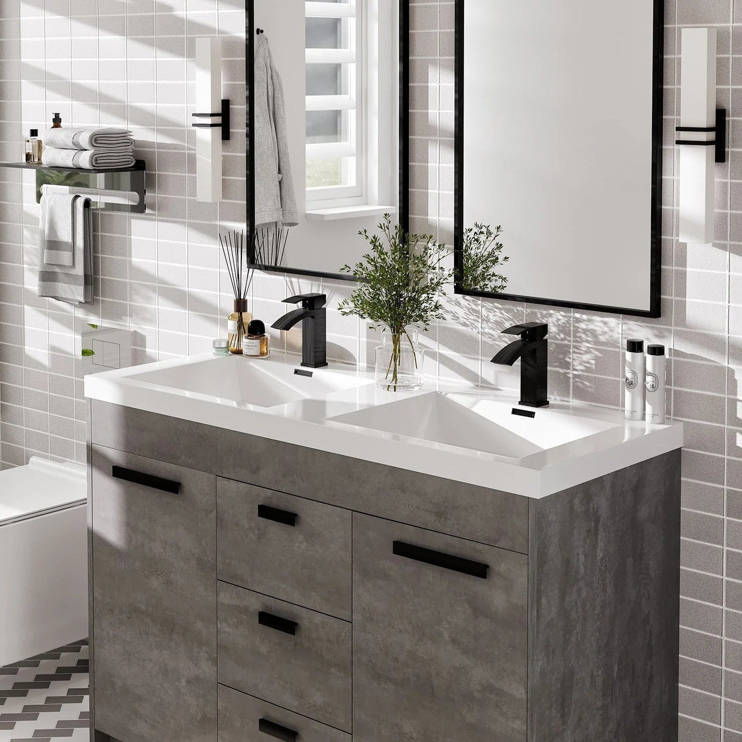 Eviva Lugano 48 inch Double Sink Bathroom Vanity