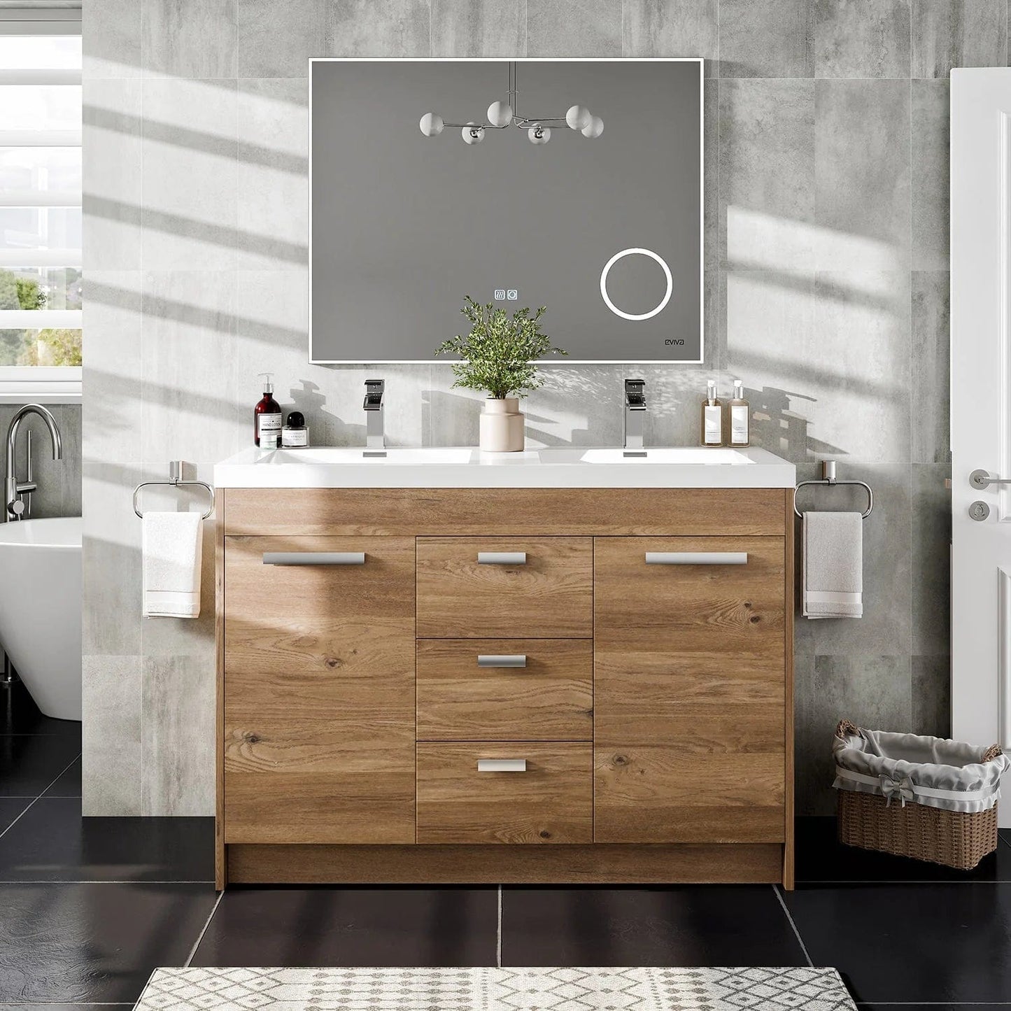 Eviva Lugano 48 inch Double Sink Bathroom Vanity