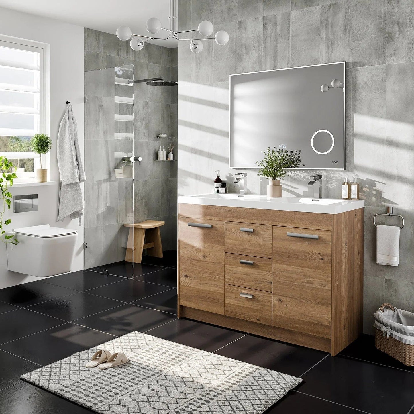 Eviva Lugano 48 inch Double Sink Bathroom Vanity