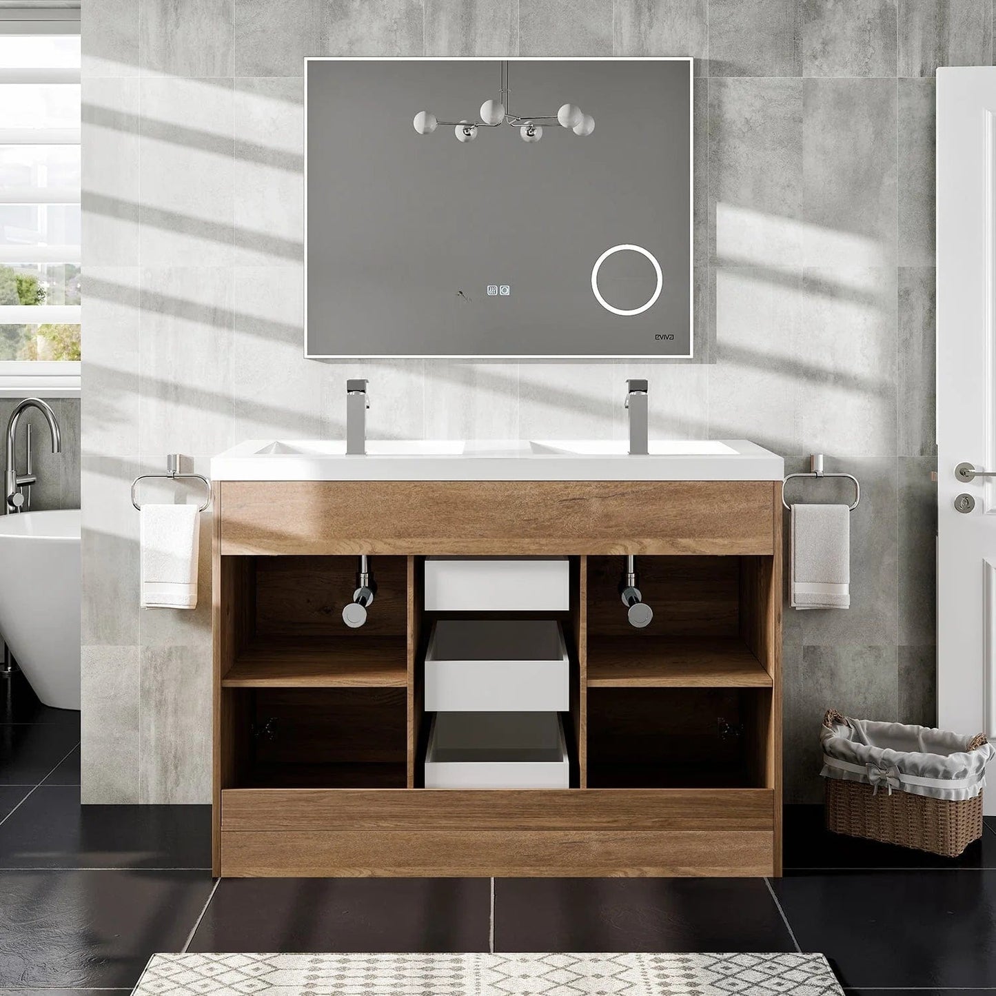 Eviva Lugano 48 inch Double Sink Bathroom Vanity