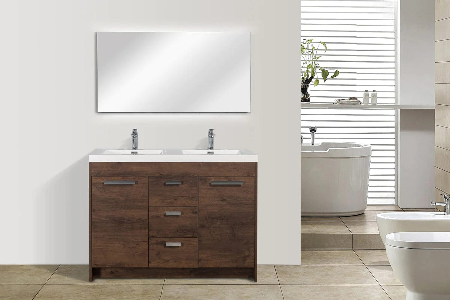 Eviva Lugano 48 inch Double Sink Bathroom Vanity