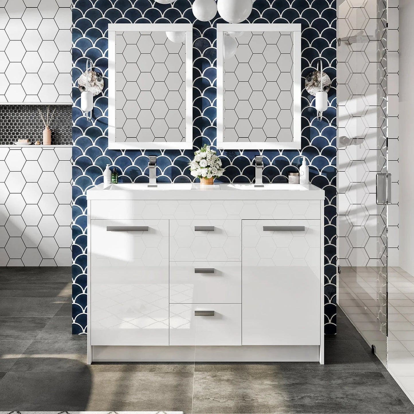 Eviva Lugano 48 inch Double Sink Bathroom Vanity