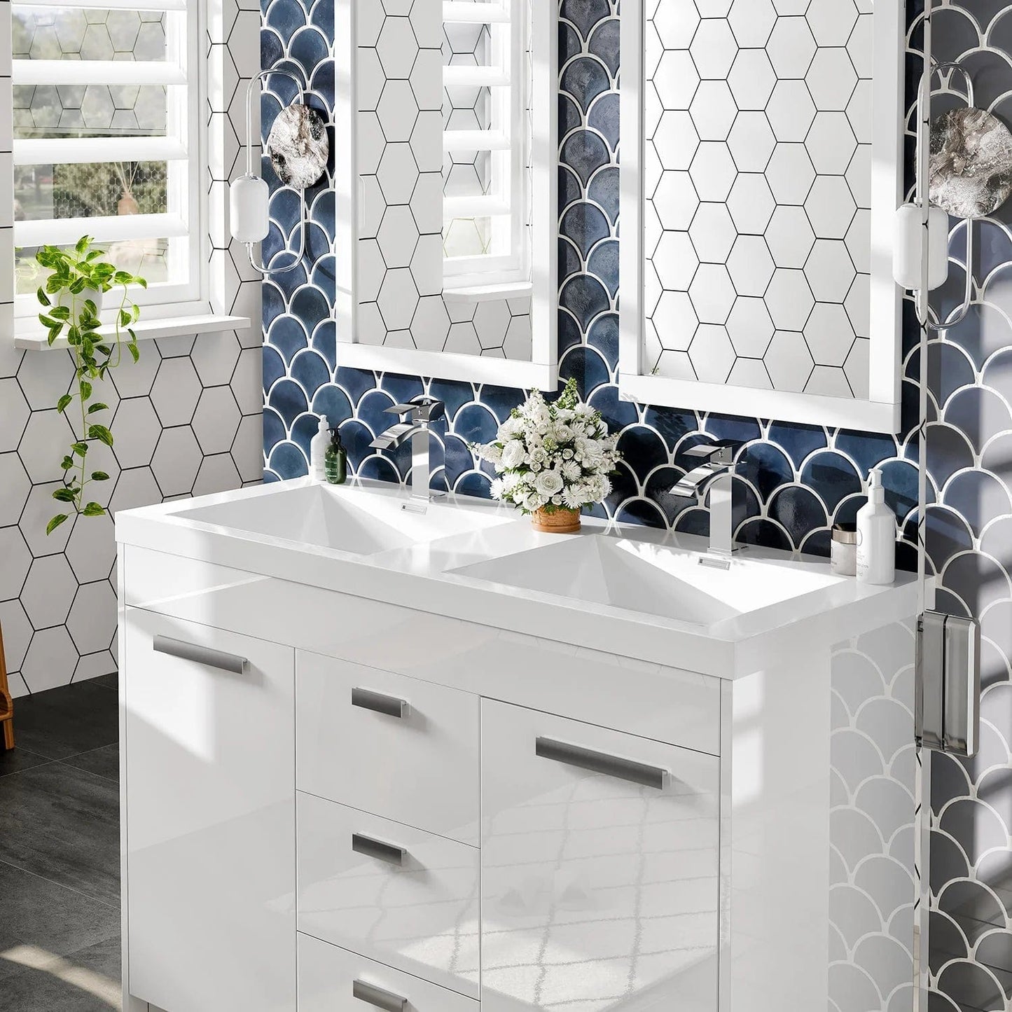 Eviva Lugano 48 inch Double Sink Bathroom Vanity