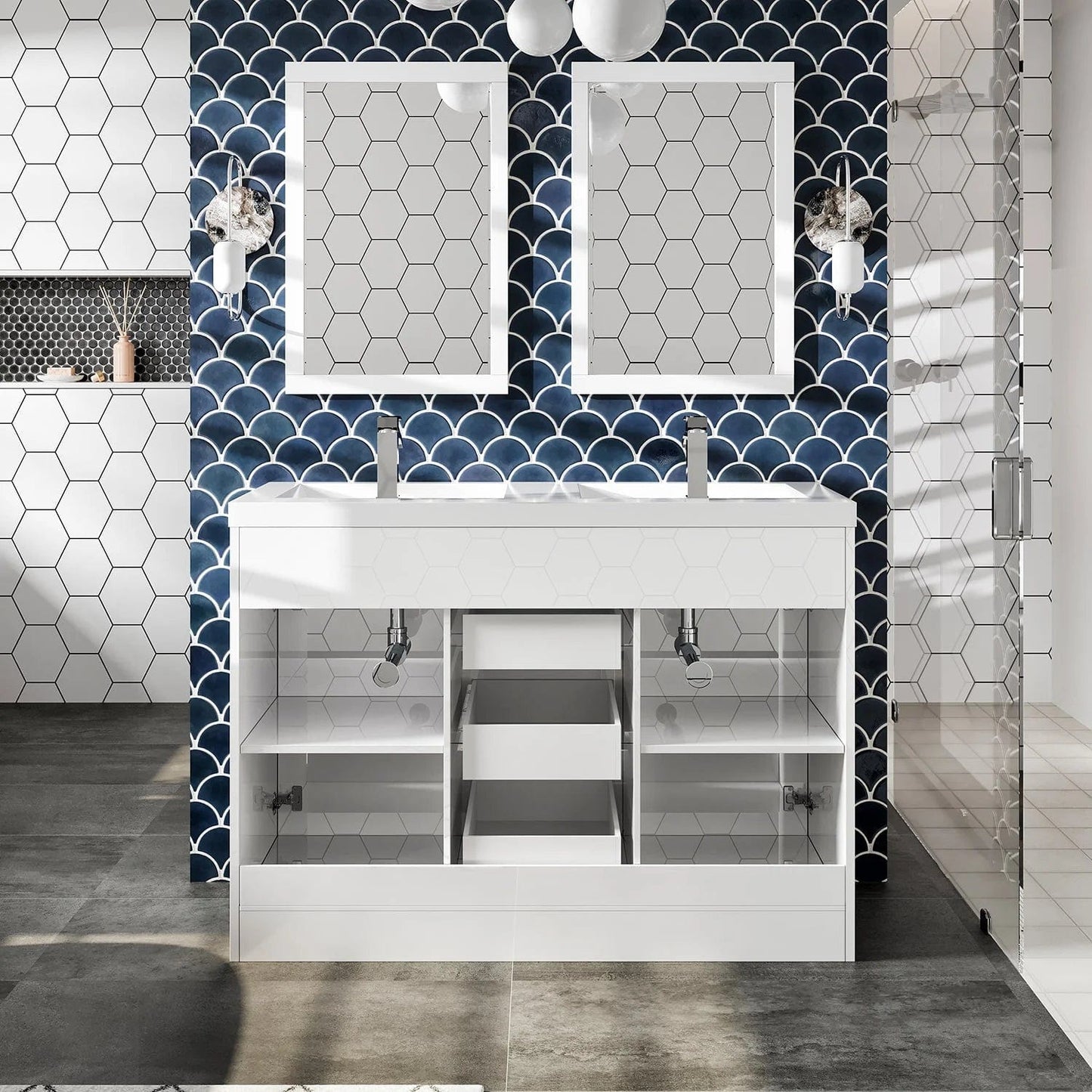 Eviva Lugano 48 inch Double Sink Bathroom Vanity