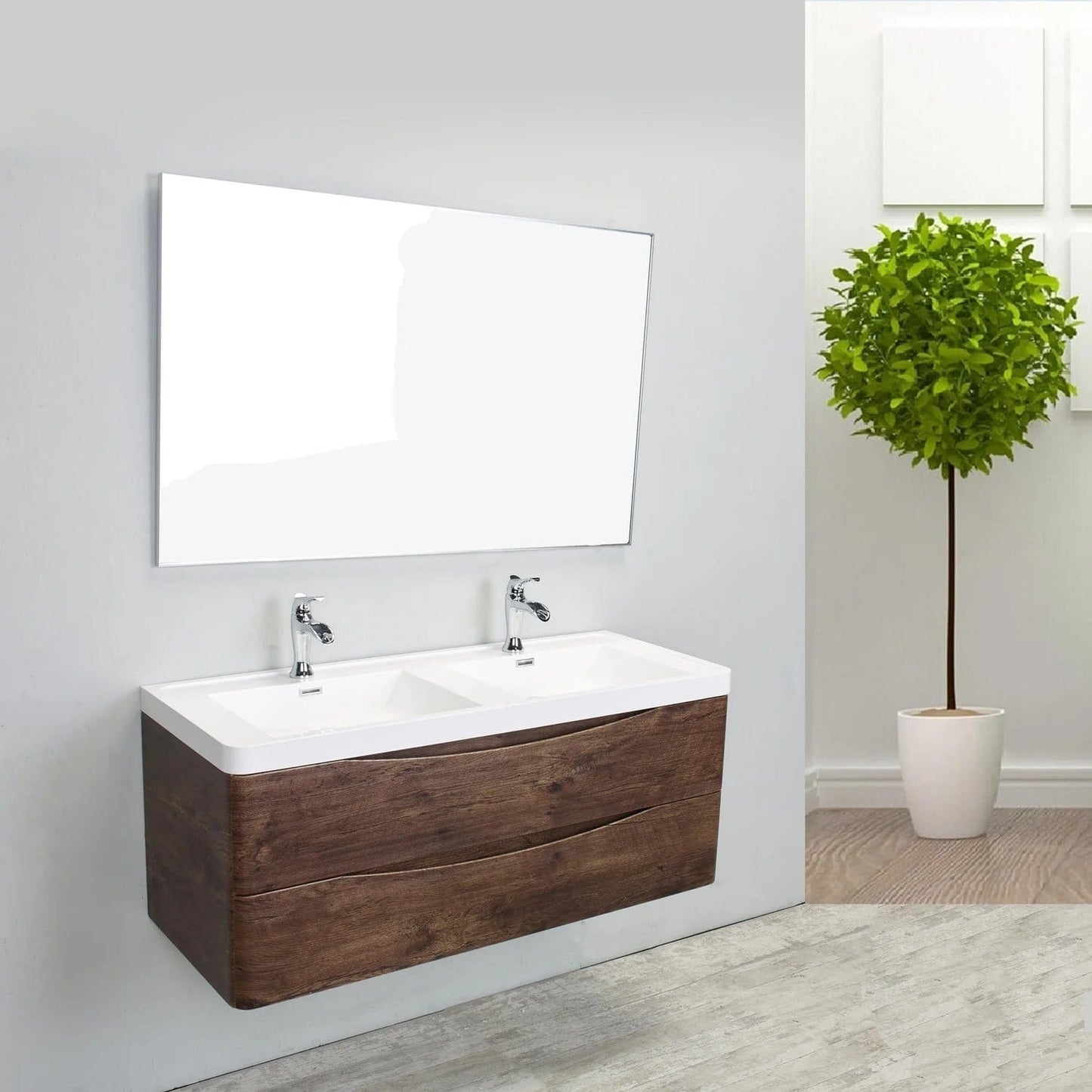 Eviva Smile 48 inch Wall Mount Bathroom Vanity