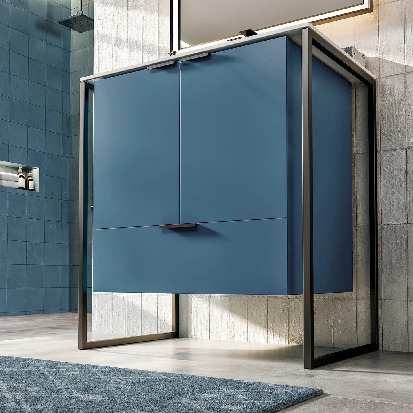 EVIVA Moma 24 Inch Bathroom Vanity with Black Metallic Legs