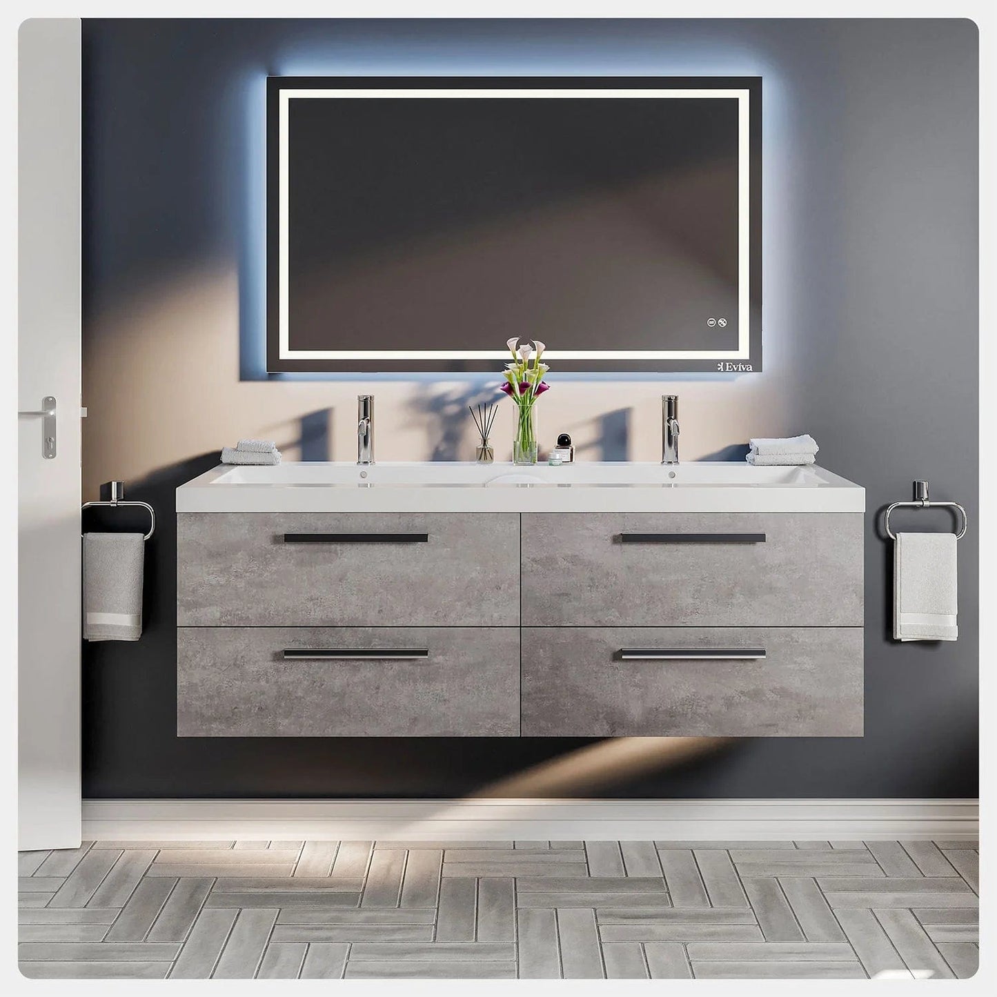 Eviva Surf 57 inch Bathroom Vanity