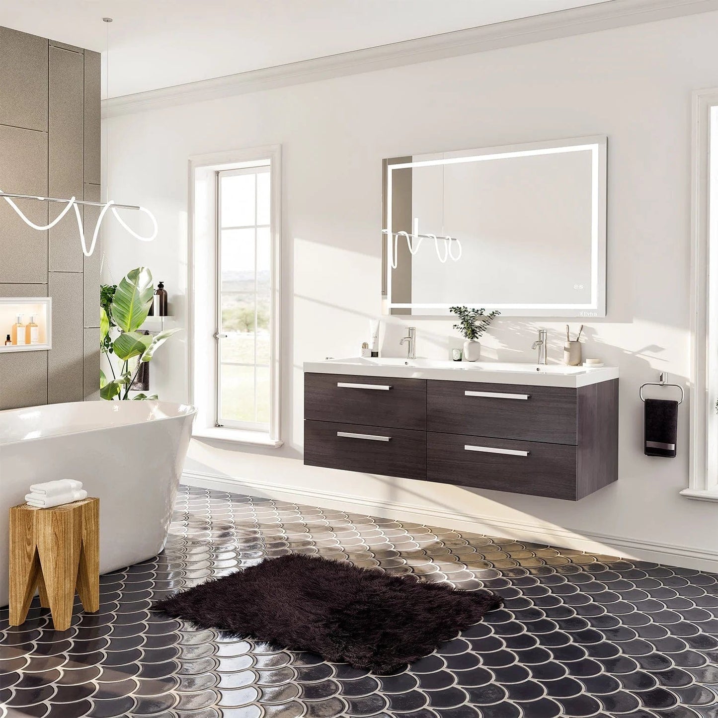Eviva Surf 57 inch Bathroom Vanity