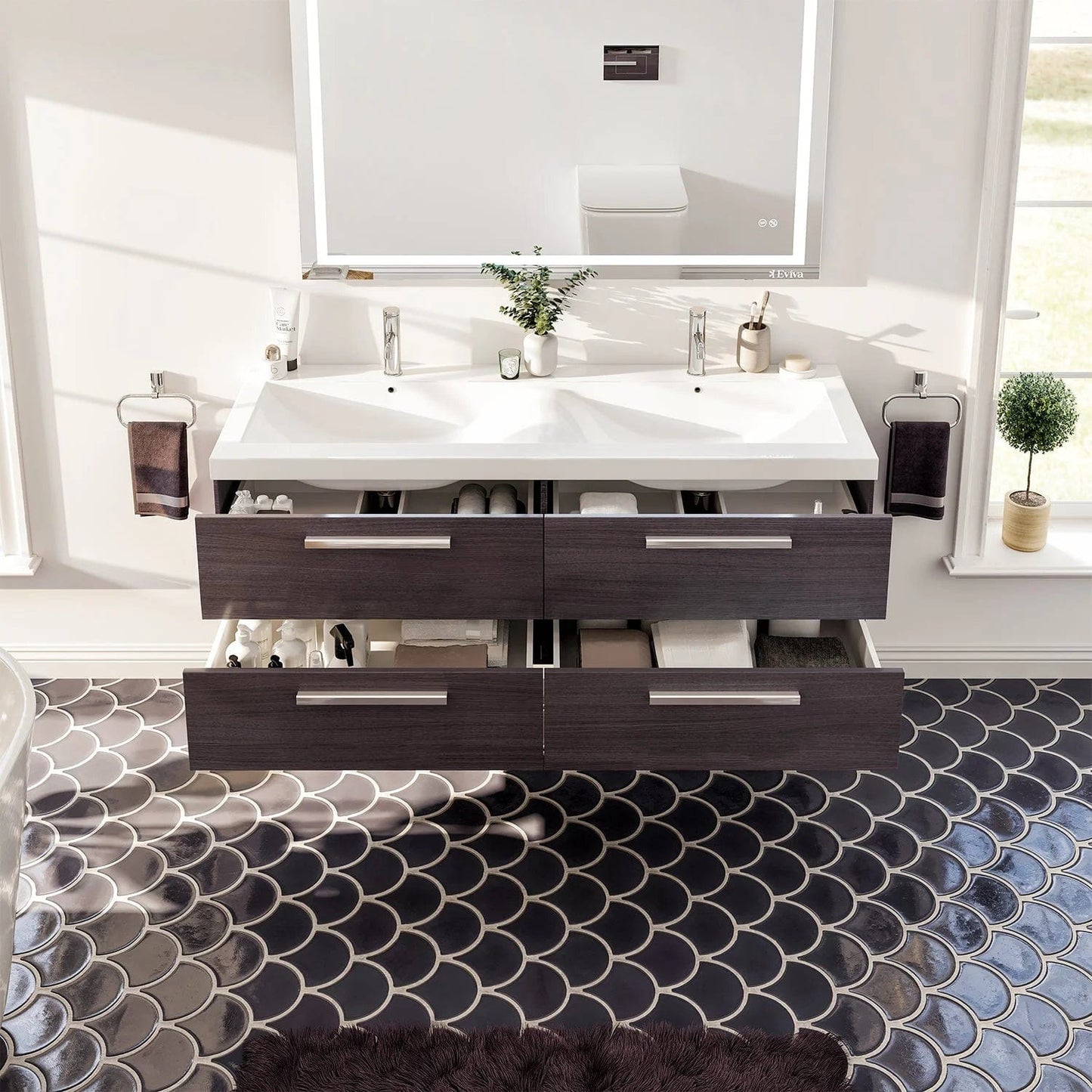Eviva Surf 57 inch Bathroom Vanity