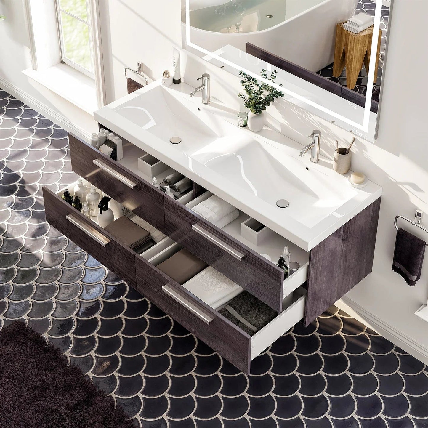 Eviva Surf 57 inch Bathroom Vanity