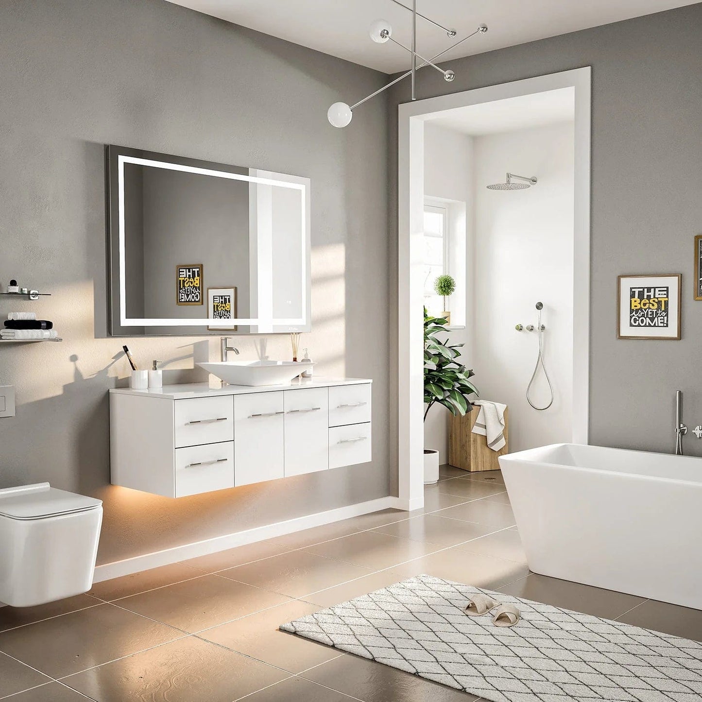 Eviva Totti Wave 48-Inch Bathroom Vanity