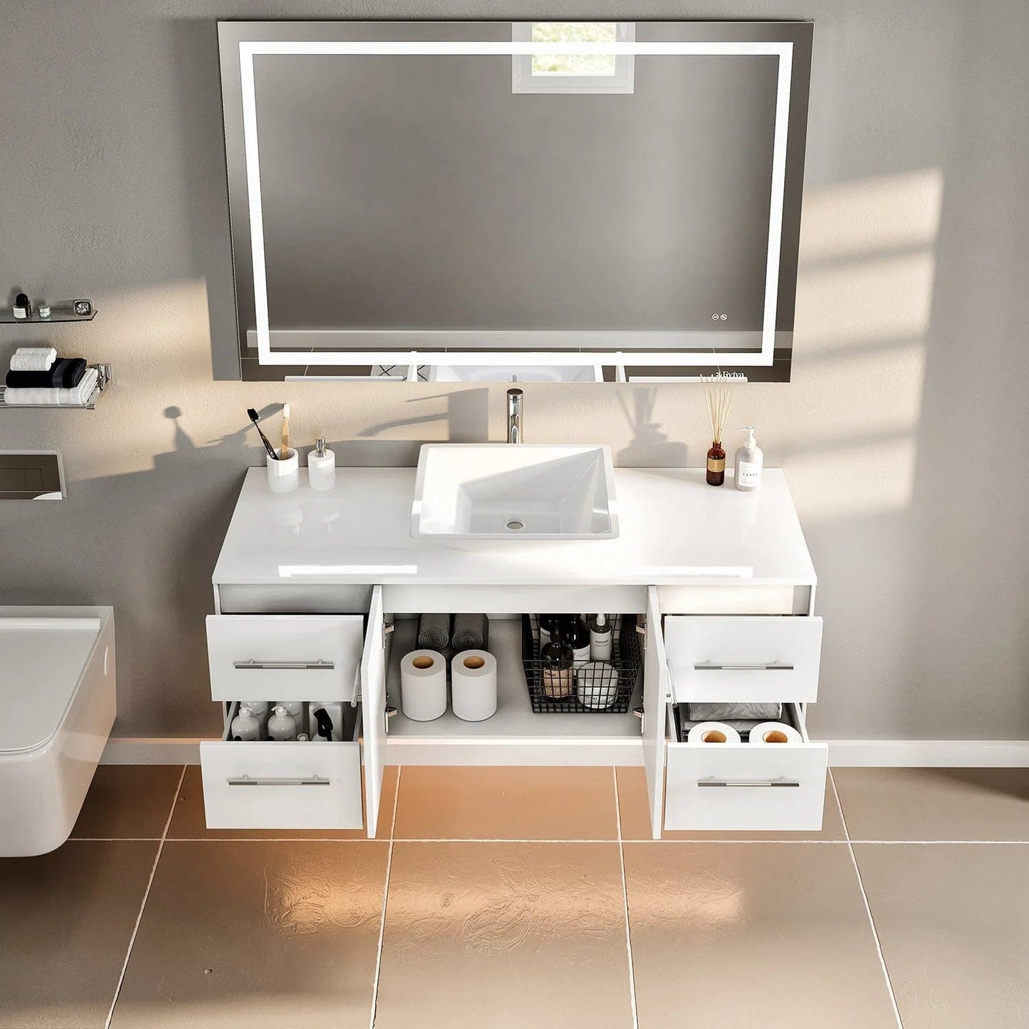 Eviva Totti Wave 48-Inch Bathroom Vanity